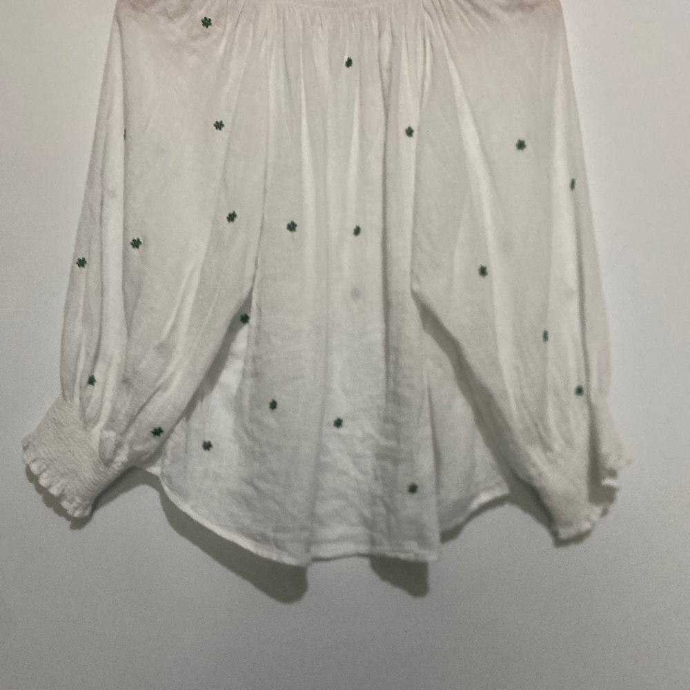 Rails M Green Daisy Embroidery Mariah Top - Picture 10 of 13